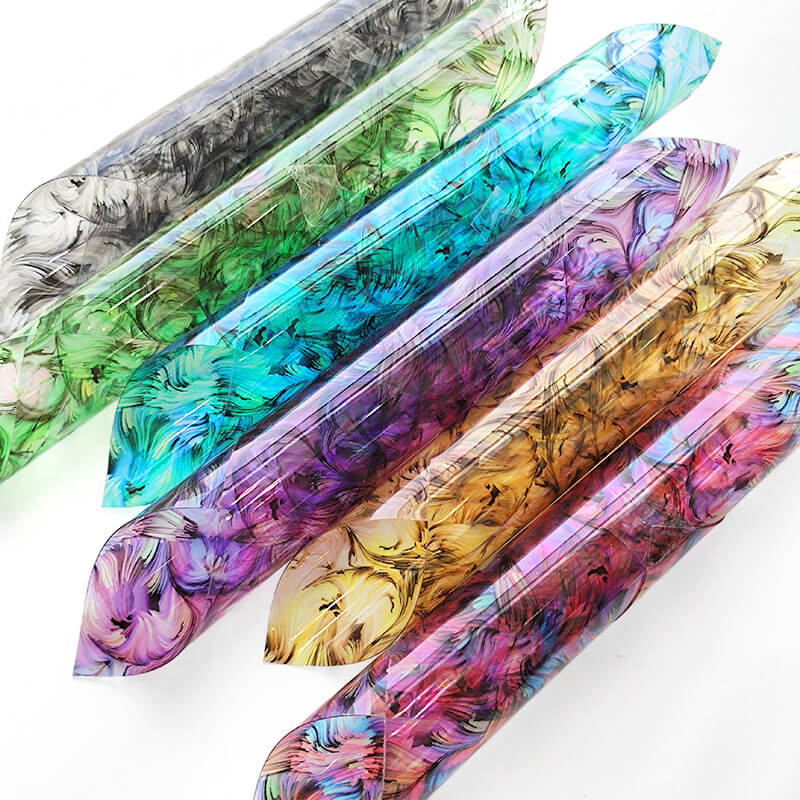 Rainbow Printed Sheer PVC PVC Fabric for Bag Wholesale Supplier 2